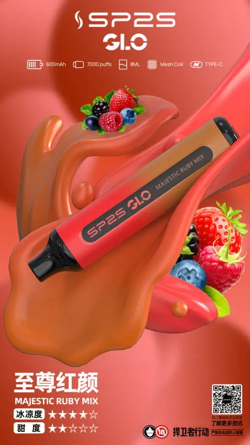 DM_20250516180412_016 SP2S GLO 7000口拋棄式電子煙|8ml油倉 30mg尼古丁鹽 Mesh霧化 台灣現貨