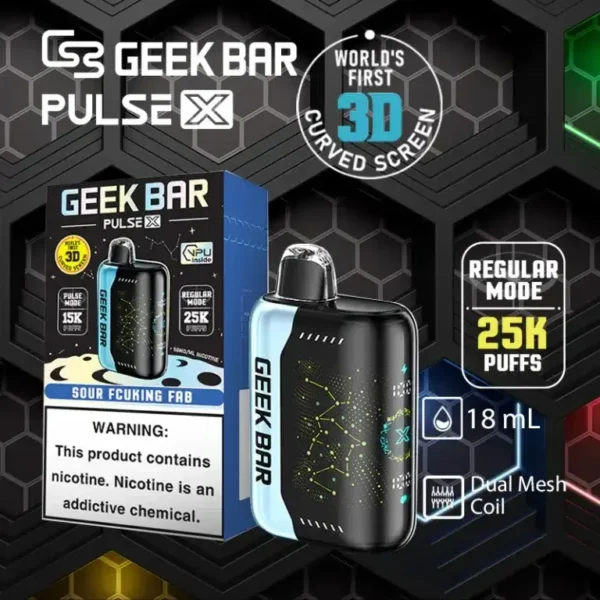 GEEK_BAR_Pulse_X_25000_Wholesale_In_Stock__Sour_Fcuking_Fab-768x768 GEEK BAR 星空系列 25000口電子煙|18ml大容量 5%尼古丁鹽 3D全螢幕 拋棄式電子煙 台灣現貨【買5贈1】