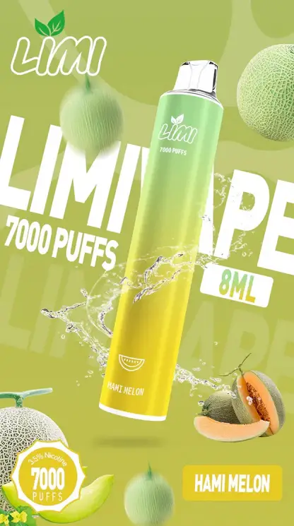 LIMI 7000口拋棄式電子煙｜3.5%尼古丁鹽 650mAh電池 LED發光設計 可充電式 台灣現貨